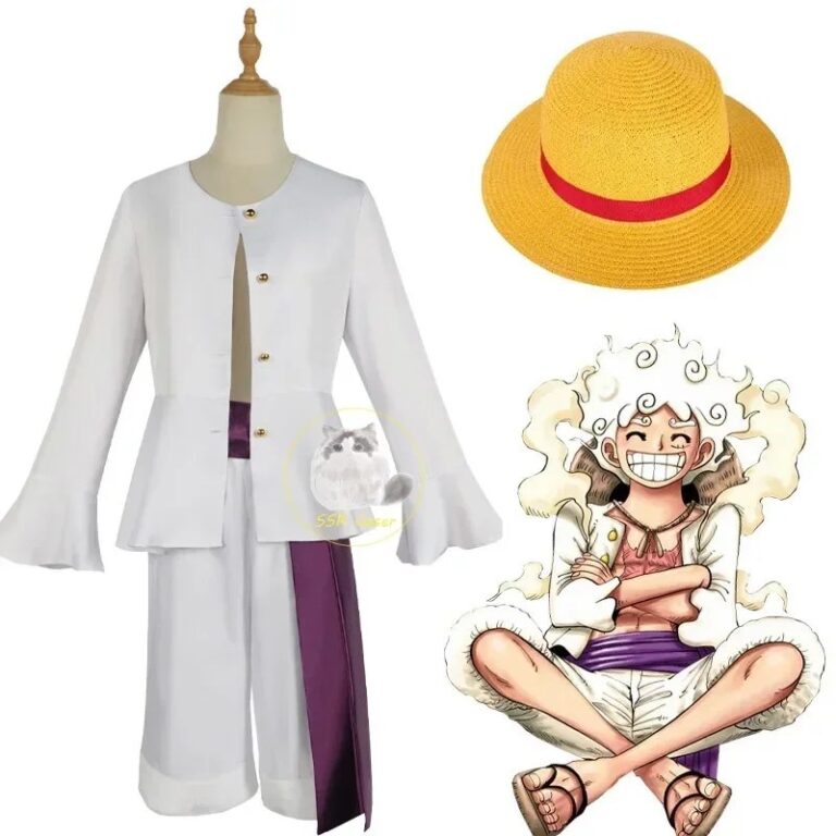 Anime Monkey D Rufy Costume Cosplay Nika Rufy Costume Cosplay Quinta Ingranaggio Helios Nica Wano Paese Uniforme Cappello Festa di Halloween