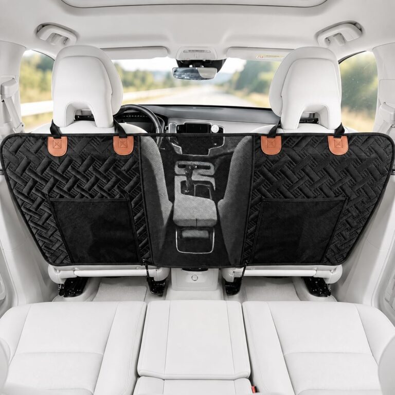 Eosarcu Cani Barriera per Auto, Cani Mesh per Divisore Auto, Barriera per Animali Domestici con 2 Organizzatore Mesh, Universale per Auto, SUV, Camion