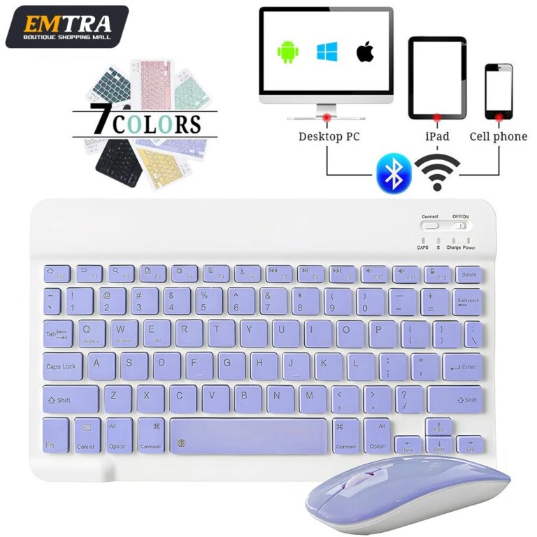 Mini tastiera wireless Tastiera Bluetooth per tablet telefono iPad Tastiera e mouse Bluetooth portatili per Samsung Xiaomi Android