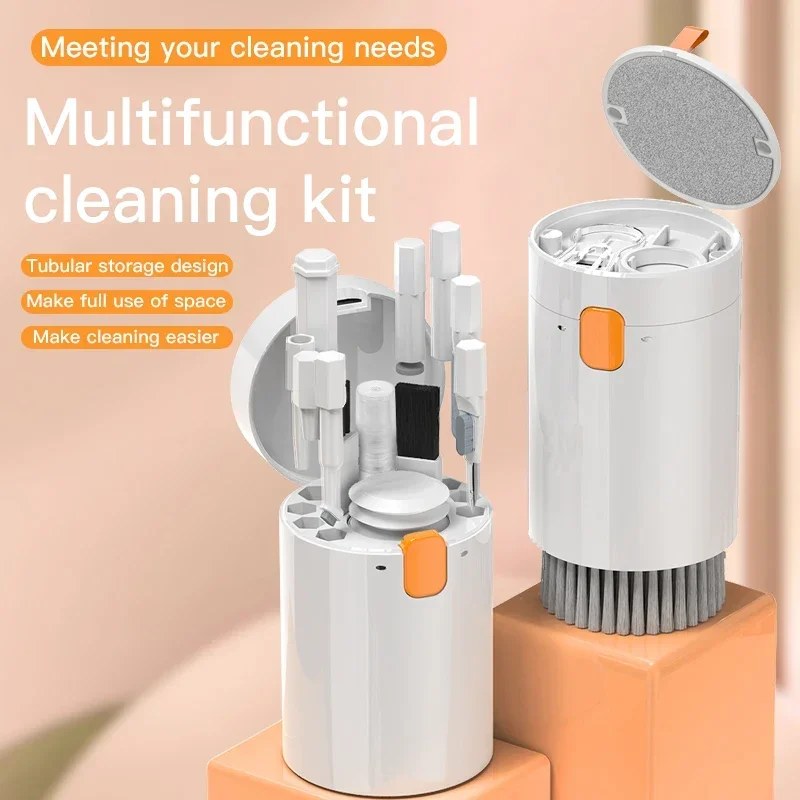Kit di Pulizia Multifunzione 20-in-1/32-in-1 con Spazzola per Tastiera, Spray per Schermo, Penna, Estrattore di Tasti per Telefono, Laptop, Airpods, Computer