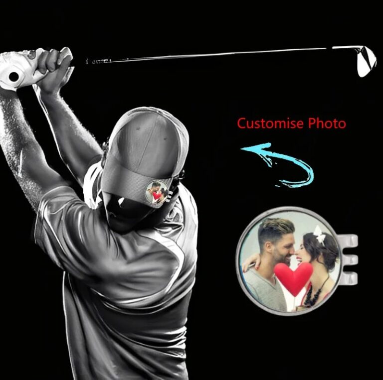 Clip per berretto da golf con foto personalizzata personalizzata Clip per marchio da golf Logo personalizzato Regalo per golfista Marchio per clip per berretto da golf a sublimazi…