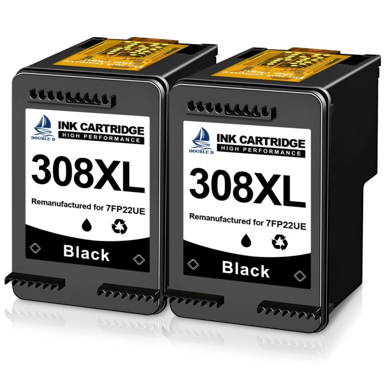 DOUBLE D 308XL Nero per Cartucce HP 308 308XL per Envy 6110e 6120e 6122e | compatible con HP Envy 6130 6132e 6520e 6530e 6532e 6110e 6120e 6122e Stampante (2BK)