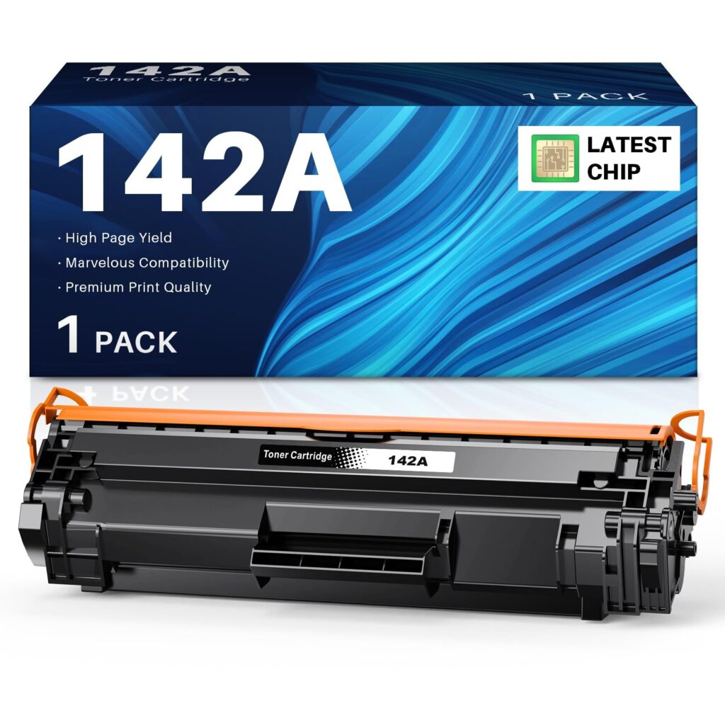 142A con chip cartuccia toner compatibile con HP 142A | compatibile per HP Laserjet MFP M140w M110w M110 M140 M140w M139w M139 (1 nero)