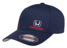Cappello Baseball Honda Auto Motor Civic Logo Laterale Berretto 5001 Navy Flexfit S/M e L/XL