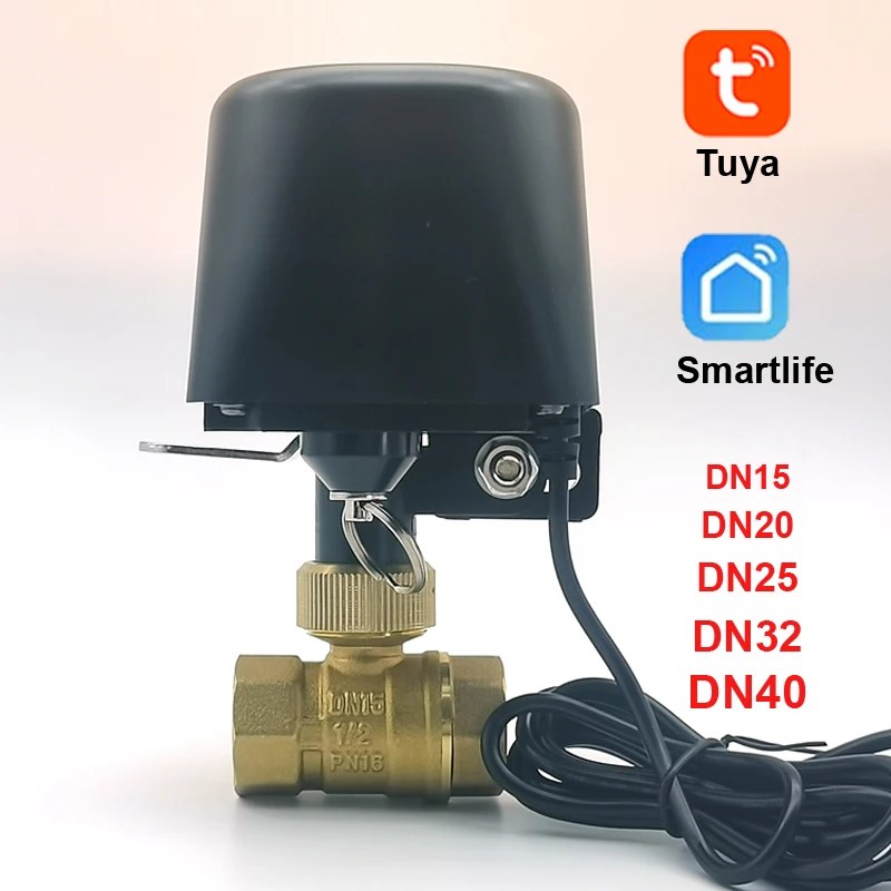 Valvola intelligente per acqua Tuya Zigbee WIFI DN15 DN20 DN25 DN32 DN40, rubinetto con controllo automatico e timer, compatibile con Alexa e Google Assistant
