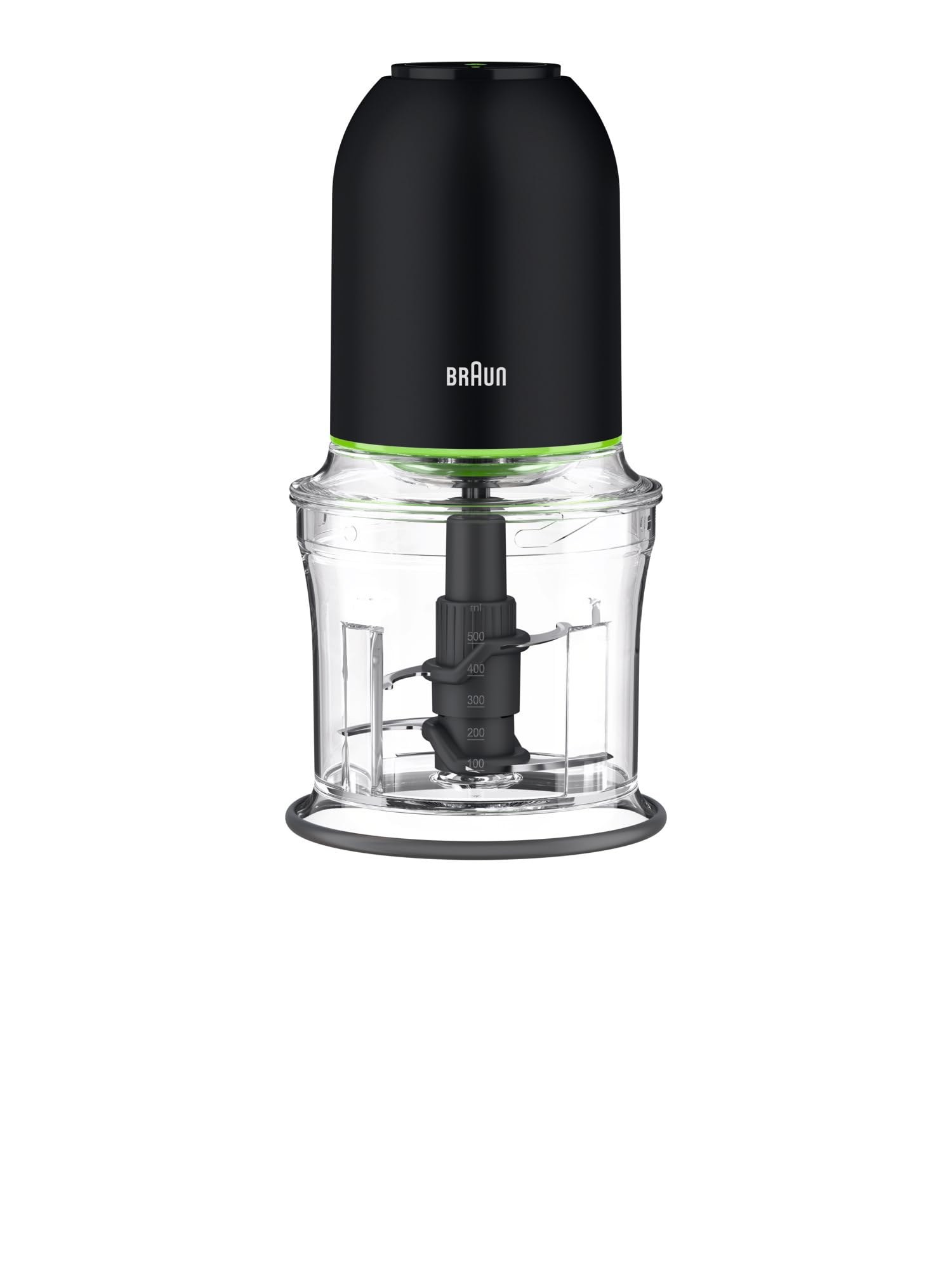 Braun MultiPractic 3 CH3011BK, Tritatutto a Quattro Lame in Acciaio Inox, Due Velocità, Funzione One Push, Tritaghiaccio, Capacità 500ml, Lavabile in Lavastoviglie, 500W, Nero