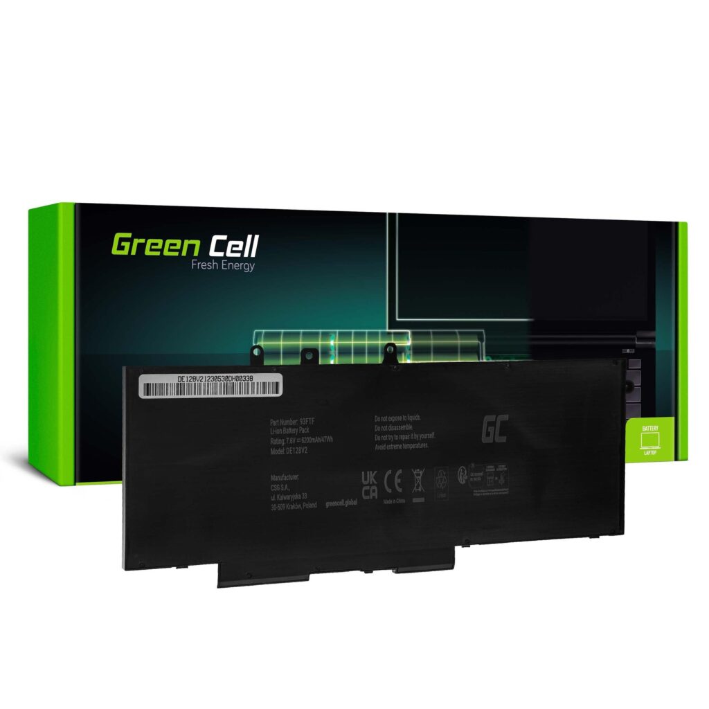 Green Cell Batteria per Dell Latitude 5280 5290 5480 93FTF 6000mAh 7,6V | Compatibile con GJKNX, 451-BBZG, 083XPC, Latitude 5490, 5491, 5495, 5580, 5590, 5591 e Precision 3520, 35…