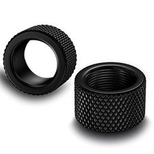 Confezione da 2 Protezioni Filettate, Adattatori Filettati in Acciaio 5/8X24 (Nero)