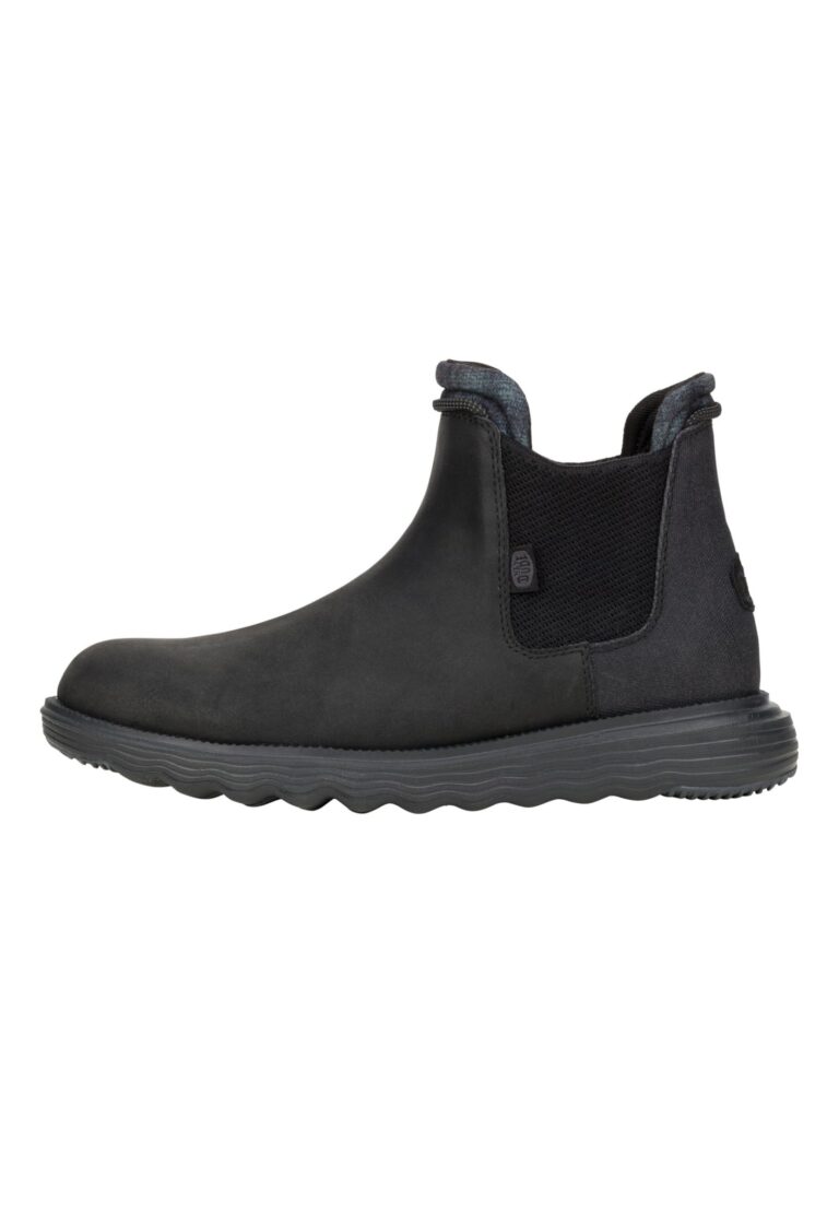 HEYDUDE Branson Classic, Scarpe Uomo Slip-On Stivaletti | Tomaia in pelle impermeabile stile Chelsea senza lacci, suola in schiuma e suola di trazione con cuscinetto in gomma