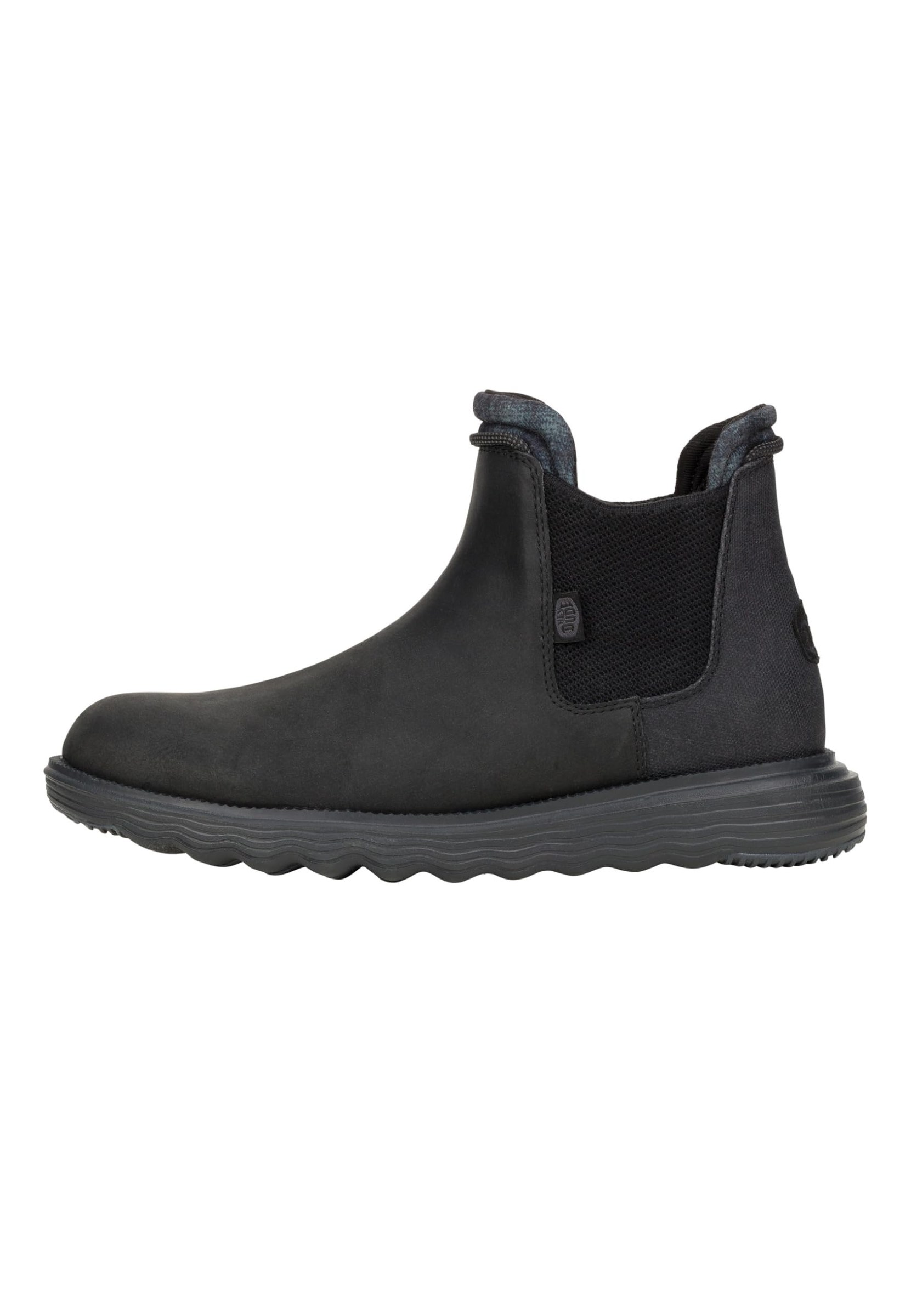 HEYDUDE Branson Classic, Scarpe Uomo Slip-On Stivaletti | Tomaia in pelle impermeabile stile Chelsea senza lacci, suola in schiuma e suola di trazione con cuscinetto in gomma