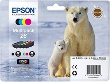 CARTUCCIA EPSON 26 ORSO POLARE MULTIPACK FORMATO STANDARD 4 COLORI