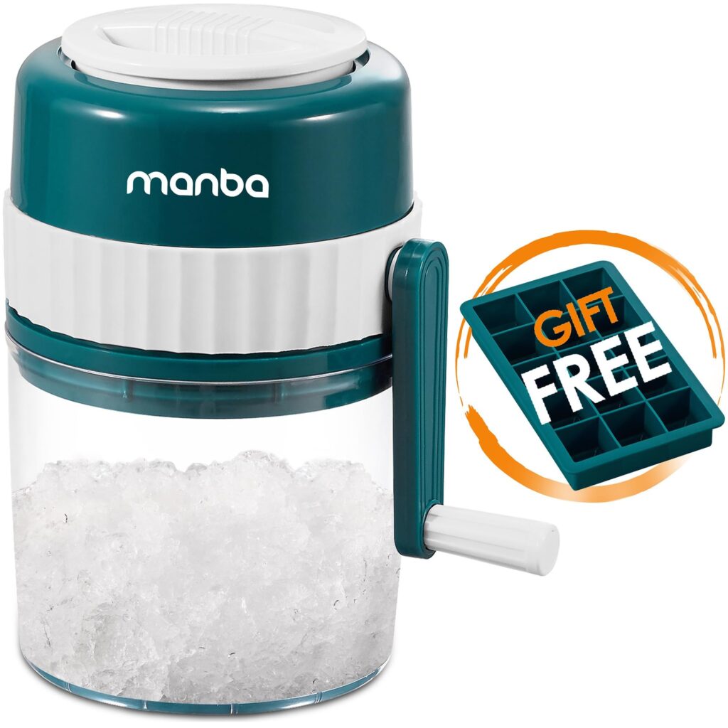 MANBA Tritaghiaccio Manuale - Ghiaccio Tritato, Granita, Slush & Snow Cone