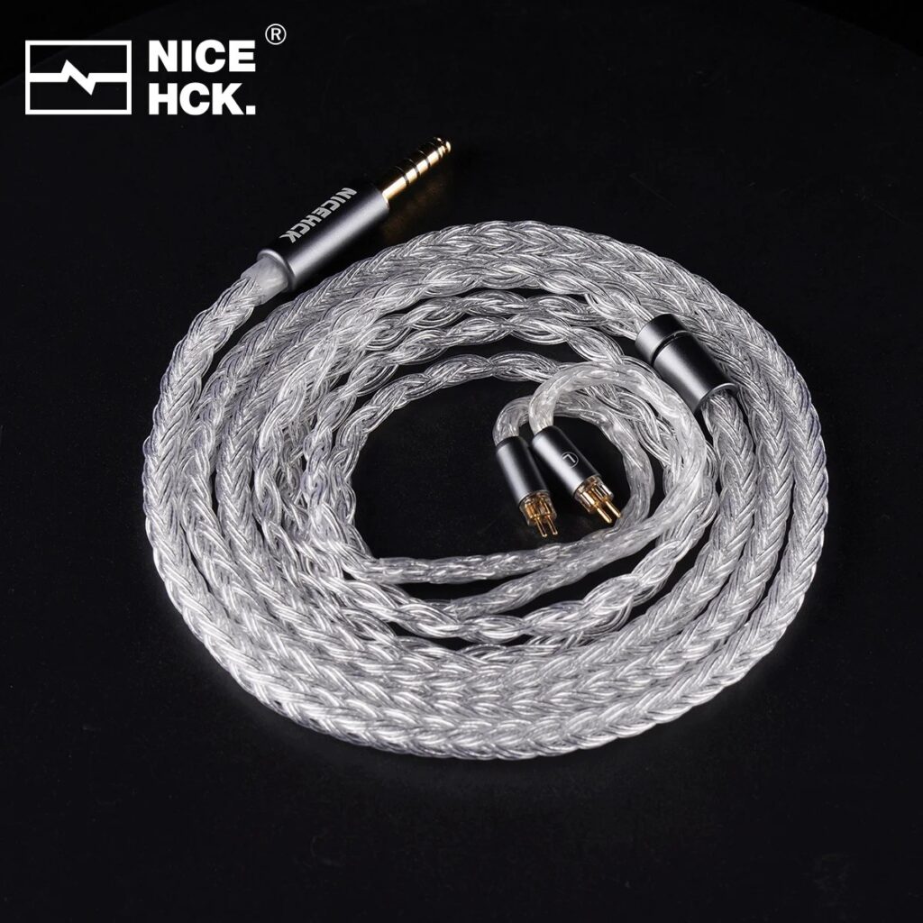 NICEHCK IcyMoon HiFi Auricolare In-Ear Cavo IEM OCC + Placcato Argento OFC 2Pin/QDC per Nova WAN ER Gate Zero EDX ZSN Conch Vivace ZVX