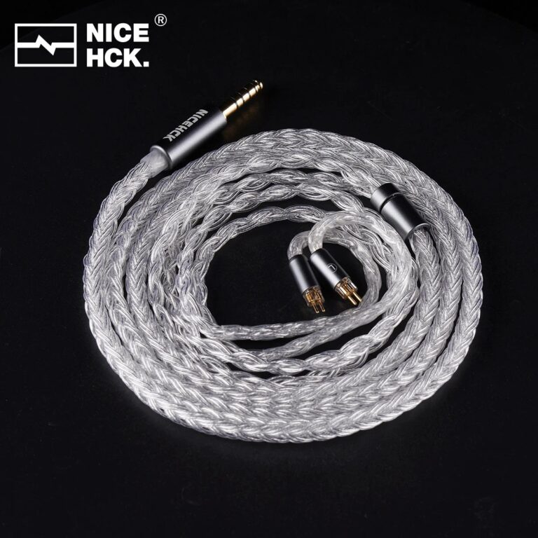 NICEHCK IcyMoon HiFi Auricolare In-Ear Cavo IEM OCC + Placcato Argento OFC 2Pin/QDC per Nova WAN ER Gate Zero EDX ZSN Conch Vivace ZVX
