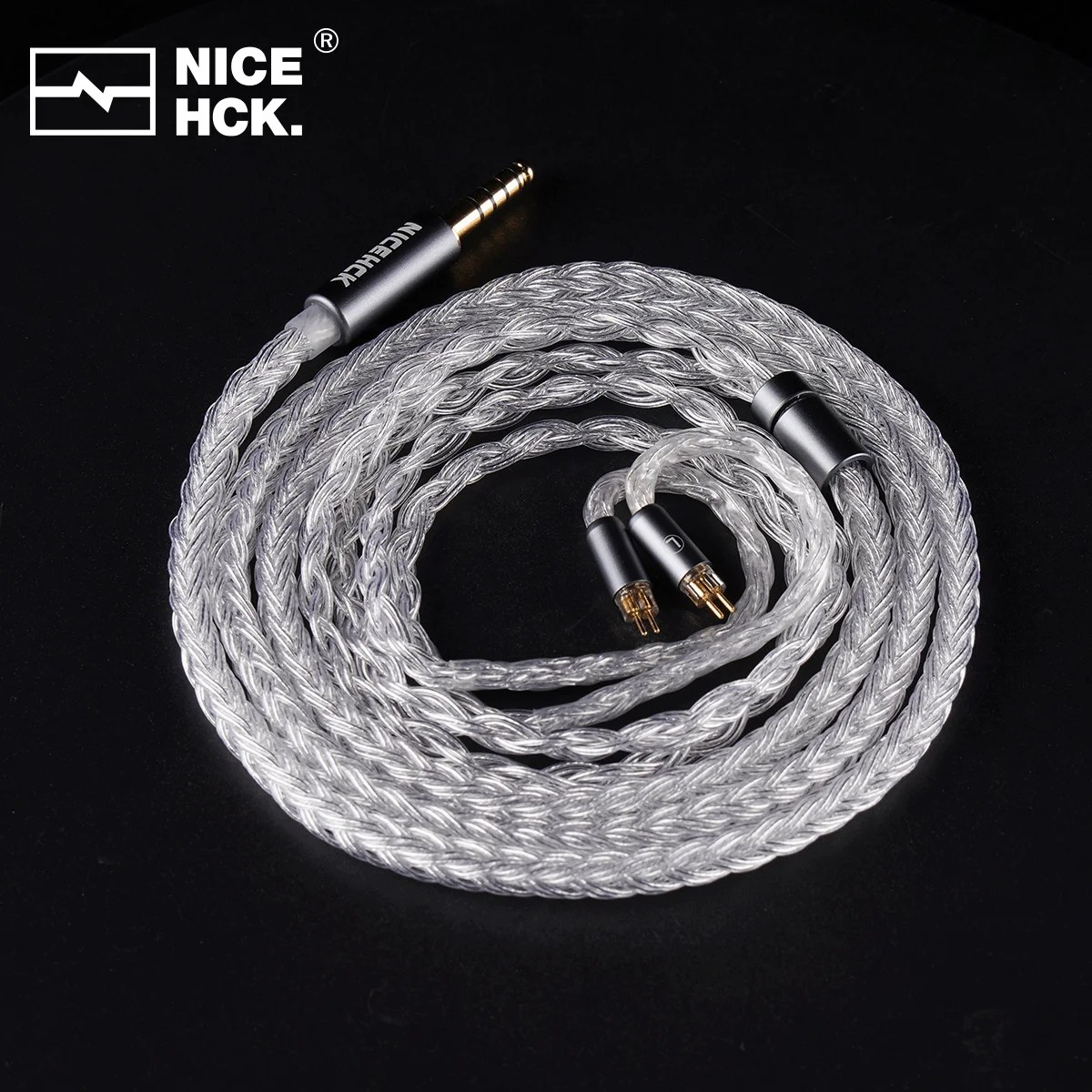 NICEHCK IcyMoon HiFi Auricolare In-Ear Cavo IEM OCC + Placcato Argento OFC 2Pin/QDC per Nova WAN ER Gate Zero EDX ZSN Conch Vivace ZVX