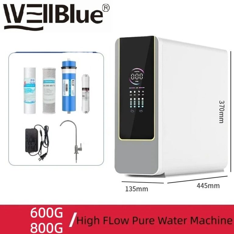 Filtro Acqua RO WellBlue ad Alto Flusso 600G/800G per Cucina, Rapporto Efficiente 2:1, Riduce i TDS, Sistema di Purificazione dell'Acqua a Osmosi Inversa