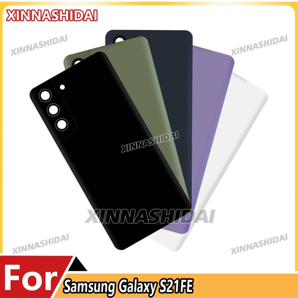 Nuovo Per Samsung Galaxy S21FE Coperchio Della Batteria Posteriore Porta Posteriore Alloggiamento Della Copertura di Ricambio Con Obiettivo Della Fotocamera per Galaxy S21 FE G990B