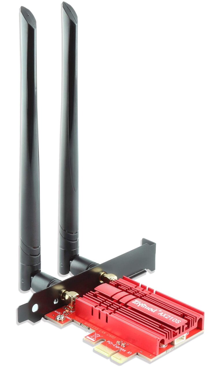 Scheda WiFi AX210 Bluetooth5.3 WiFi 6E PCIe, Fino a 5400Mbps, Tri-Bande (6GHz/5GHz/2.4GHz) Scheda WiFi 6E Per PC Windows 11/10(64Bit)