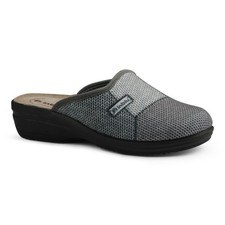 Inblu Ciabatte/Pantofole Donna In Tessuto Effetto Patchwork - 025 (Grigio/Multi)