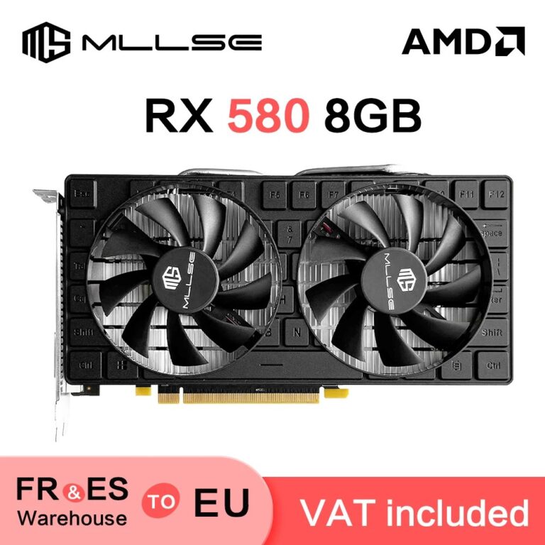 Scheda Video da Gioco MLLSE RX 580 8GB 2048SP GDDR5 256Bit 6Pin PCI Express 3.0 × 16 AMD Radeon GPU RX 580 8G