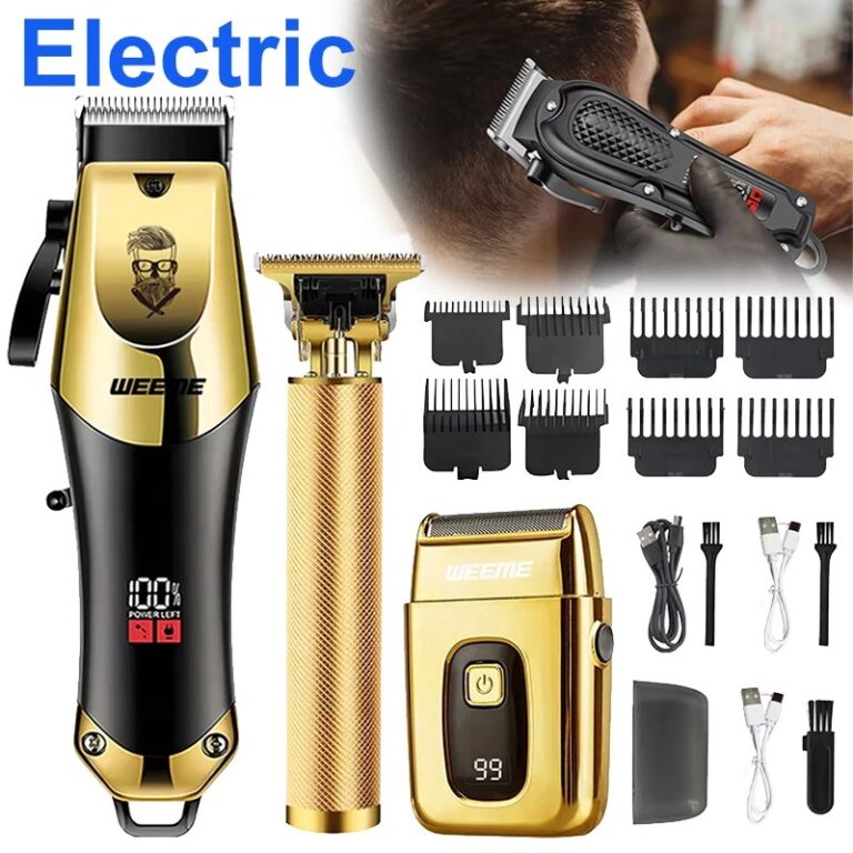 Tagliacapelli Vintage Senza Fili, Macchina Elettrica Ricaricabile per Taglio Capelli con Kit Rifinitore per Naso, Regalo per Fidanzato
