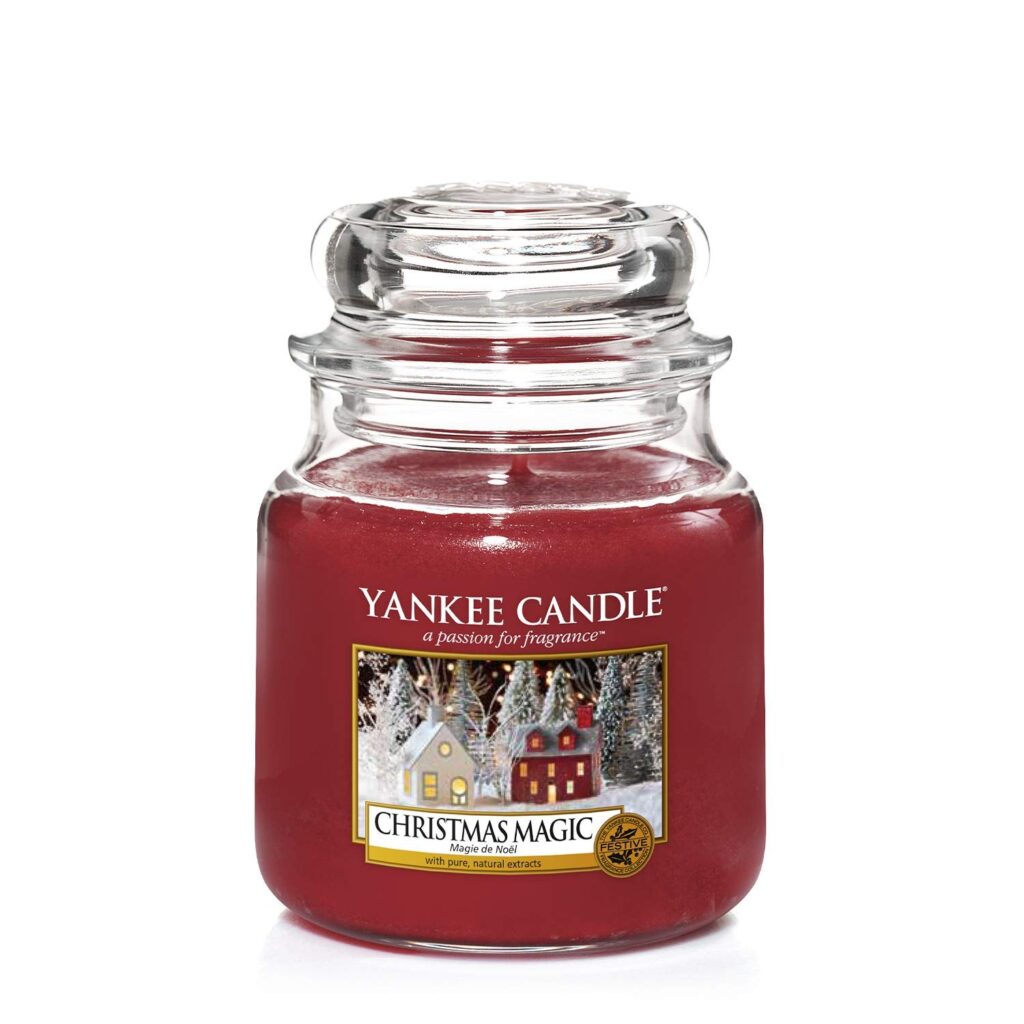 Yankee Candle Candela profumata in giara media | Magia natalizia | Durata Fino a 75 Ore