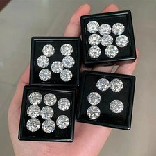 Moissanite taglio tondo 1 ct colore D 0,8-2,9 mm taglia completa diretta di fabbrica GRA