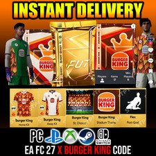 EA SPORTS FIFA FC 27 × Burger King Germania RARO pacchetto giocatore codice, kit, GLOBALE