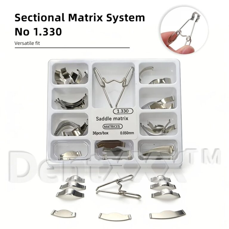 36 Pezzi Sistema a Matrice Sezionale, Anelli in Resina per Fissaggio/Separazione, Fogli a Forma di Anello 1.330 con Strumenti di Cura Springclip
