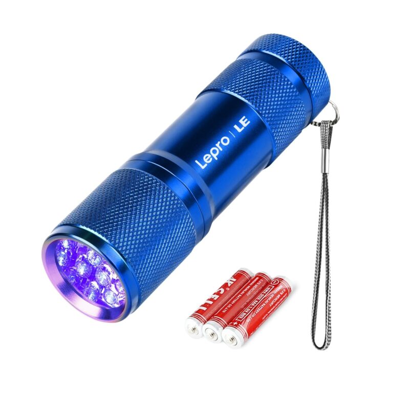 Lepro Torcia UV LED 395nm Portatile Luce Nera Blu,3 Batterie AAA Incluse | 9 LED UV, corpo in metallo resistente,per rilevare urina animali, cosmetici e materiali fluorescenti,IPX…