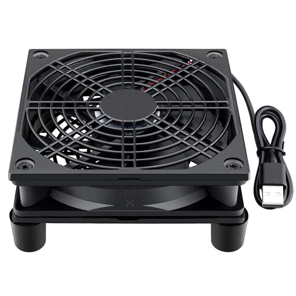Router Ventola di raffreddamento FAI DA TE PC Cooler TV Box Wireless Silenzioso Silenzioso DC 5V Alimentazione USB Ventola da 120mm 12CM W/viti Rete protettiva