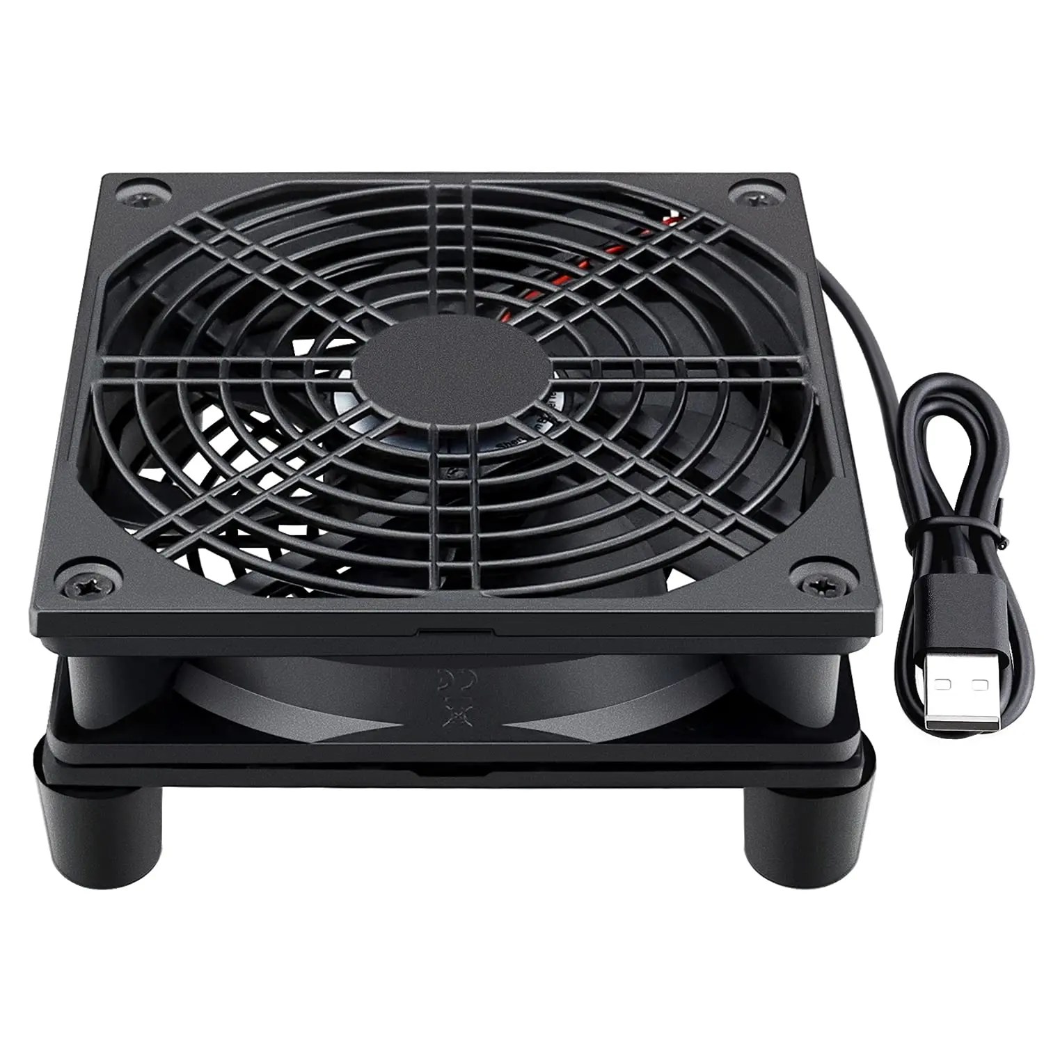Router Ventola di raffreddamento FAI DA TE PC Cooler TV Box Wireless Silenzioso Silenzioso DC 5V Alimentazione USB Ventola da 120mm 12CM W/viti Rete protettiva
