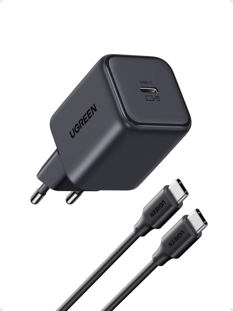 UGREEN Zapix Caricatore USB C 45W PPS Ricarica Rapida iPhone con Cavo 1.5M | GaN Caricabatterie Compatibile con iPhone 18 Pro Max 17 Air 16 Plus Pixel 10 9 Pro Galaxy S26 S25 S24…