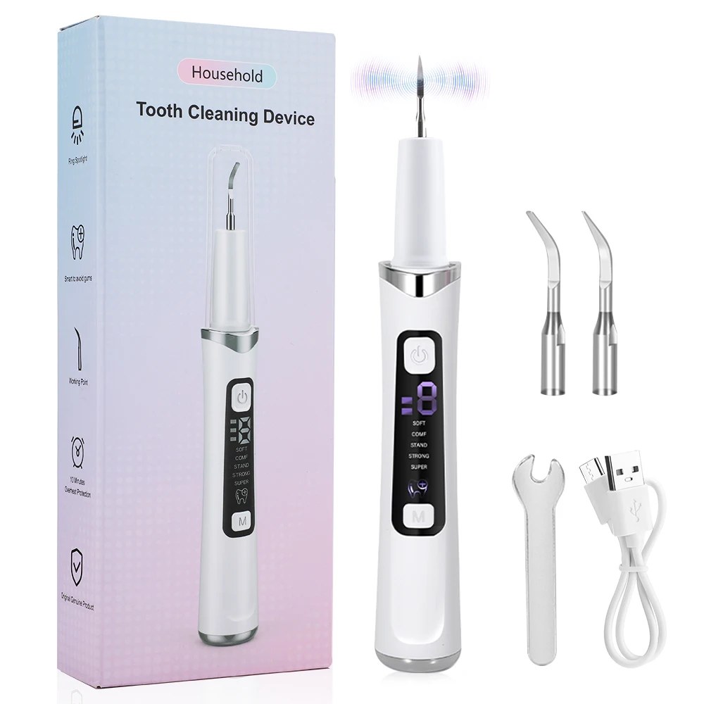 Elettrico Ad Ultrasuoni Scaler Dentale 5 Modalità Calcolo Rimozione Tartaro Orale Detergente per Macchie Dei Denti Sbiancamento Dei Denti Igiene Orale