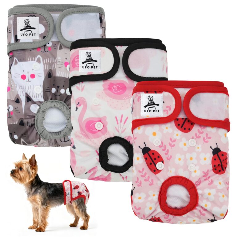 UFO PET Mutandine Cane Femmina Calore Lavabili S (3 Pezzi), Assorbenti per Cani e Gatti, Pannolini da Ciclo per Femmine Cani