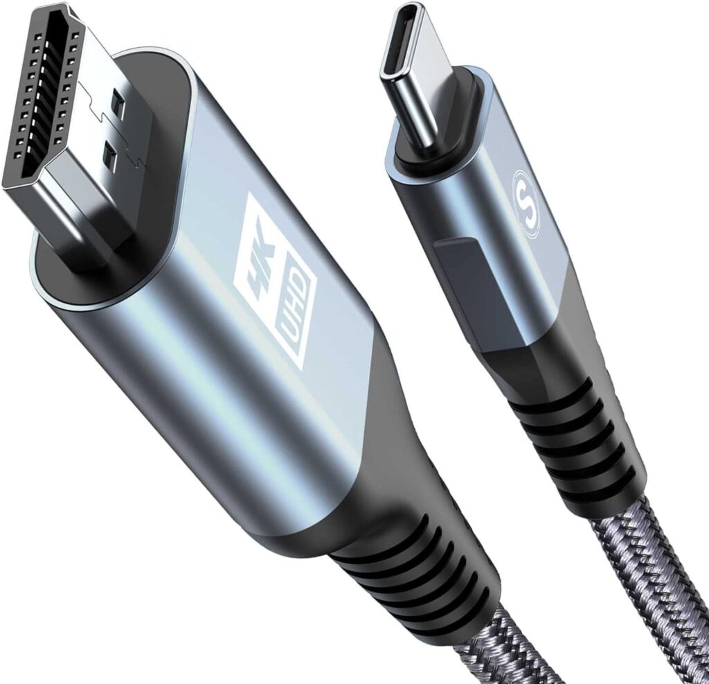 Cavo USB C a HDMI 2M, 4K@UHD Adattatore HDMI USB C, Cavo HDMI iphone Type C | Compatibile con Thunderbolt 3/4, MacBook Air/Pro, iPad Air, Mac mini M4, iPhone 18/17/15/16 Pro/Max,…