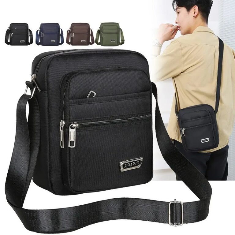 2025 Borsa a tracolla in nylon da uomo Borsa a tracolla Borsa casual in nylon con tasca con cerniera Borsa a tracolla da uomo da viaggio Tote Fashion New