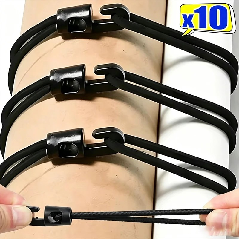 Corde Elastiche Multifunzionali con Gancio per Campeggio, Bagagli, Biciclette, Auto, Corde per Fissaggio ad Alta Elasticità, Strumento di Tensionamento