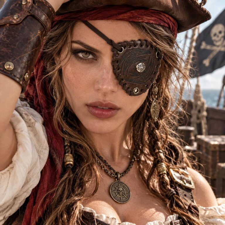 Benda per Occhio da Pirata in Pelle PU Medievale, Benda Gotica Vichinga Steampunk, Accessorio per Costume LARP Halloween Cosplay per Uomini e Donne