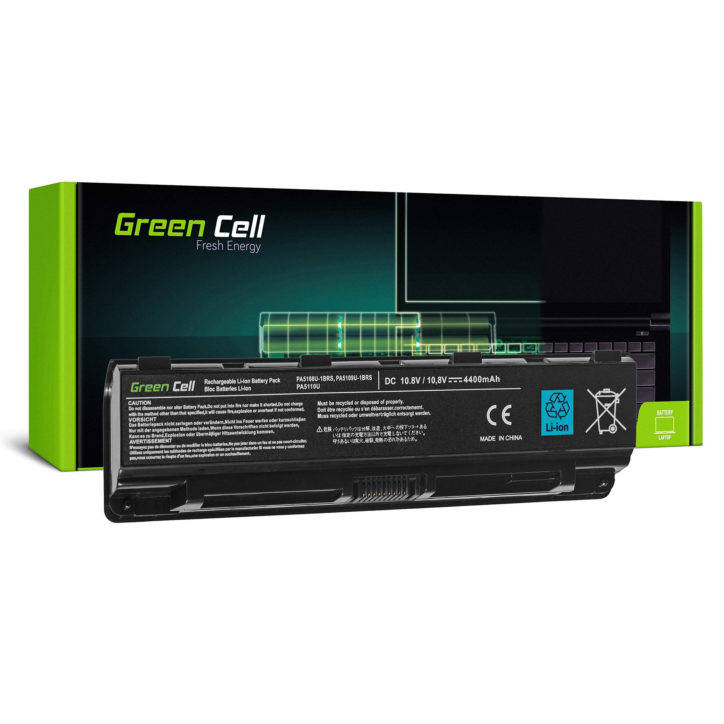 Green Cell Batteria Toshiba PA5109U-1BRS PABAS272 per Portatile Toshiba Satellite C50 C50D C50t C55 C55D C55t C70 C70D C75 C75D L70 C50-A C50D-A C55D-A C55-A C55D-A C50-A-14W C55-…