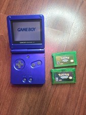 Gameboy SP Ags-001 con Pokemon Smeraldo e Pokemon Verde Foglia