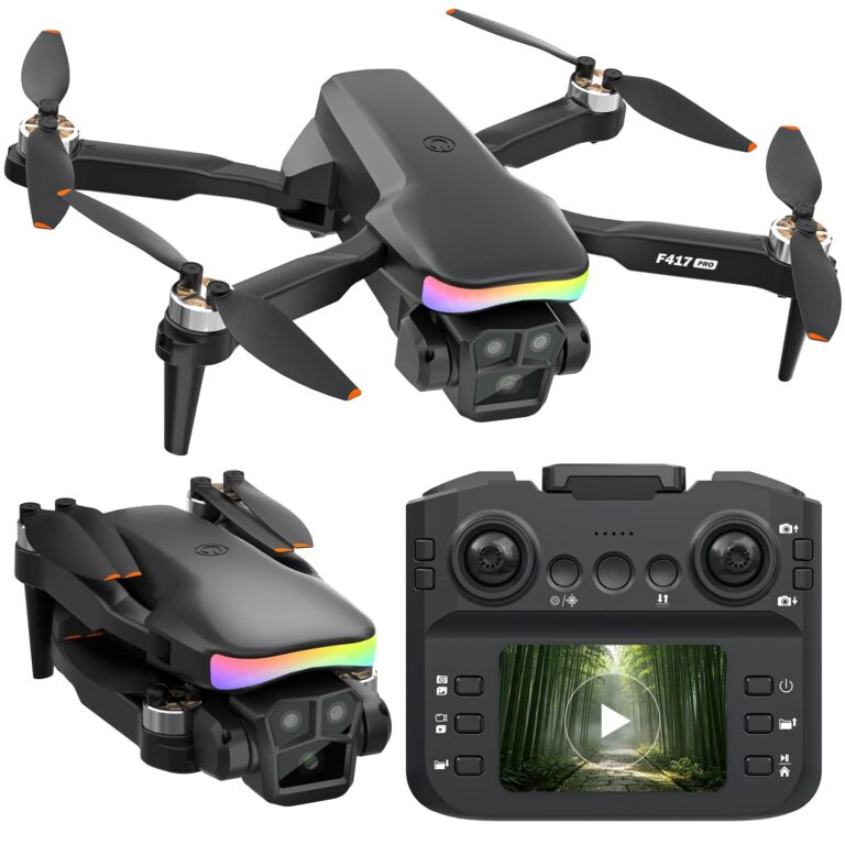 F417PRO Mini Drone con Telecamera HD Regolabile, Telecomando a Schermo LCD, Motore Brushless, Ricarica Rapida Type‑C, Giocattolo Drone per Principianti Bambini Adulti, Regali per…