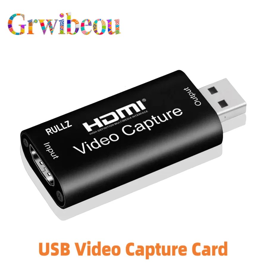 Scheda di Acquisizione Video HDMI-compatibile a USB 1080P USB 2.0 Game Grabber Box per PS4 DVD Fotocamera PC Registrazione Streaming Live