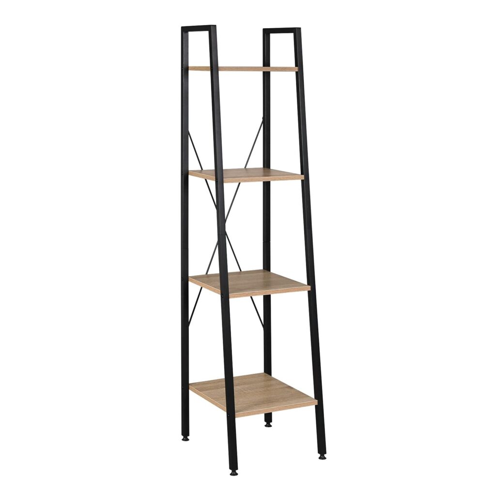 WOLTU Scaffale Angolo a 4 Ripiani | per Studio Ufficio Mensole in Legno Fioriera Porta Piante