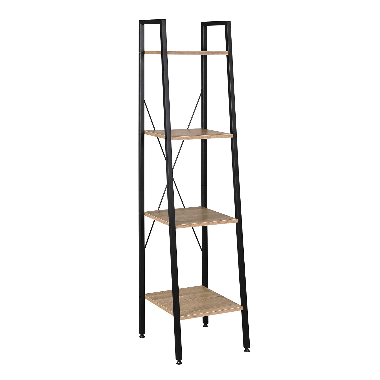 WOLTU Scaffale Angolo a 4 Ripiani | per Studio Ufficio Mensole in Legno Fioriera Porta Piante