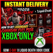 Motosega GOW Gears Of War E Day x Liquid Death codice posa XBOX senza regione VELOCE