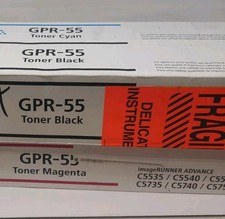 Set toner originale Canon GPR-55 nero magenta giallo ciano OEM SCATOLA APERTA