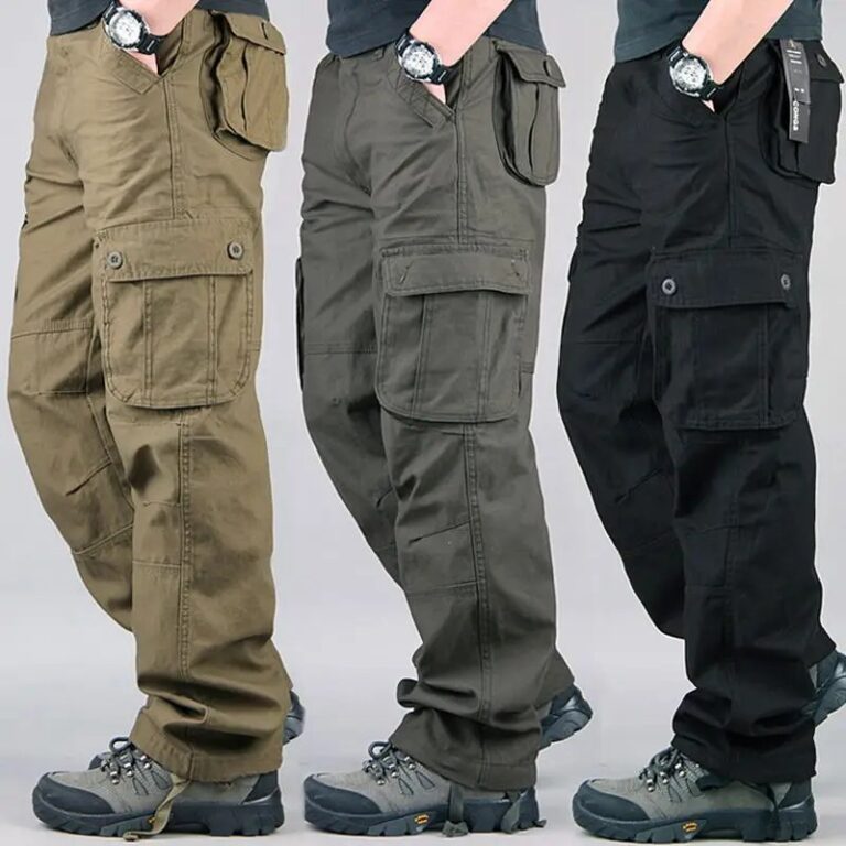 Pantaloni Cargo tattici tuta da uomo in cotone pantaloni da lavoro all'aperto pantaloni da trekking mimetici di grandi dimensioni