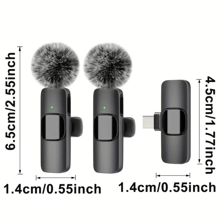 Microfono Wireless Mini per iPhone 17/16/15 e Telefoni Android, Microfono Lavalier Omnidirezionale per Interviste, Video e Podcast