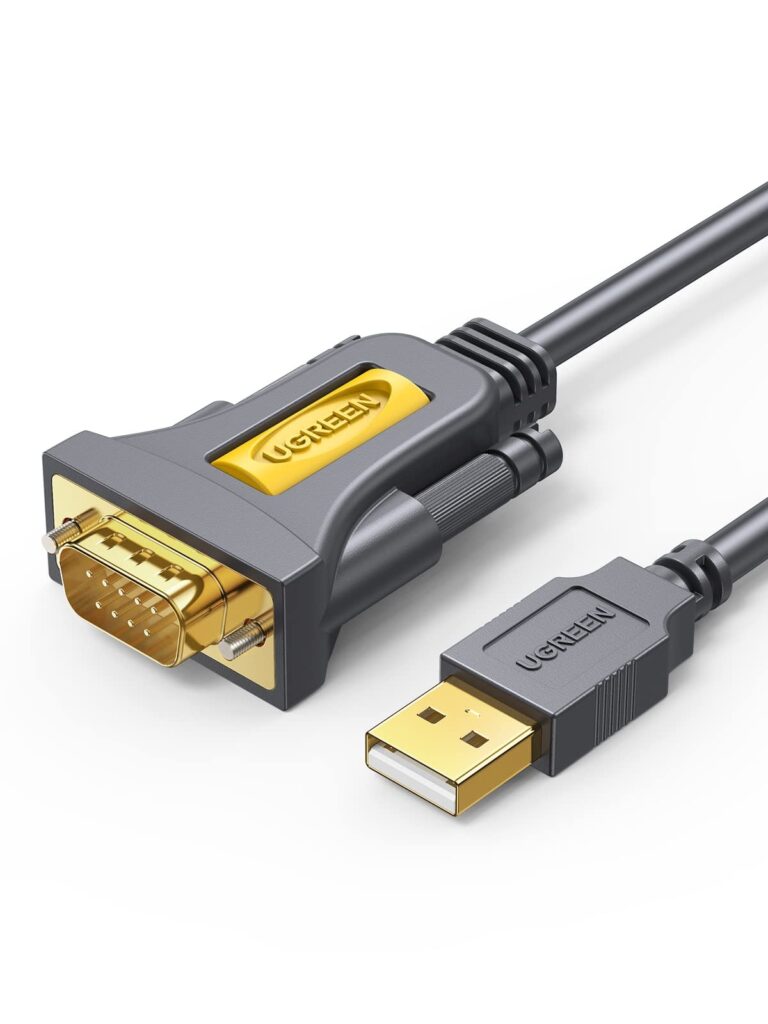 UGREEN Adattatore USB a RS232 Cavo DB9 9 Pin (3M) | per Registratore di Cassa, Stampante, Scanner per Windows 11 10 8 7 Vista XP, Mac OS, Linux
